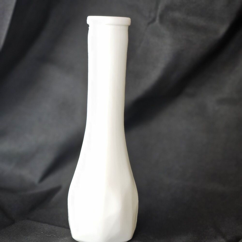 Vintage Glass EO Brody White Milk Glass 8 3/4" Flower Bud Vase
